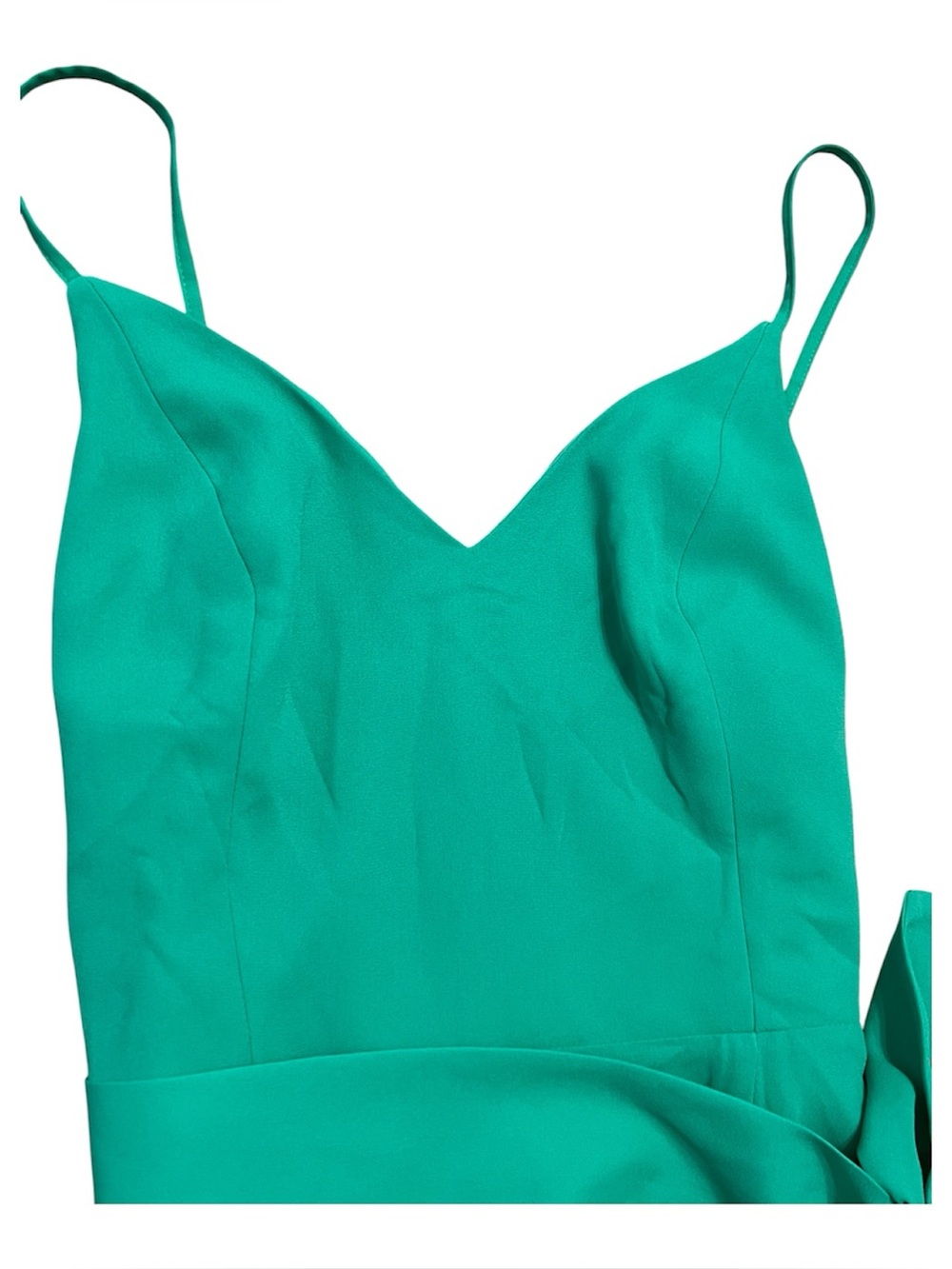 Women’s LILLY PULITZER ALISA LILEEZE WRAP RUFFLE DRESS in GREEN EUC size 0 - Picture 6 of 8